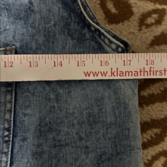 Malonacia Denim Overall Jumper Dress Womens 4 Heavily embroidered Floral Cotton - Picture 13 of 14